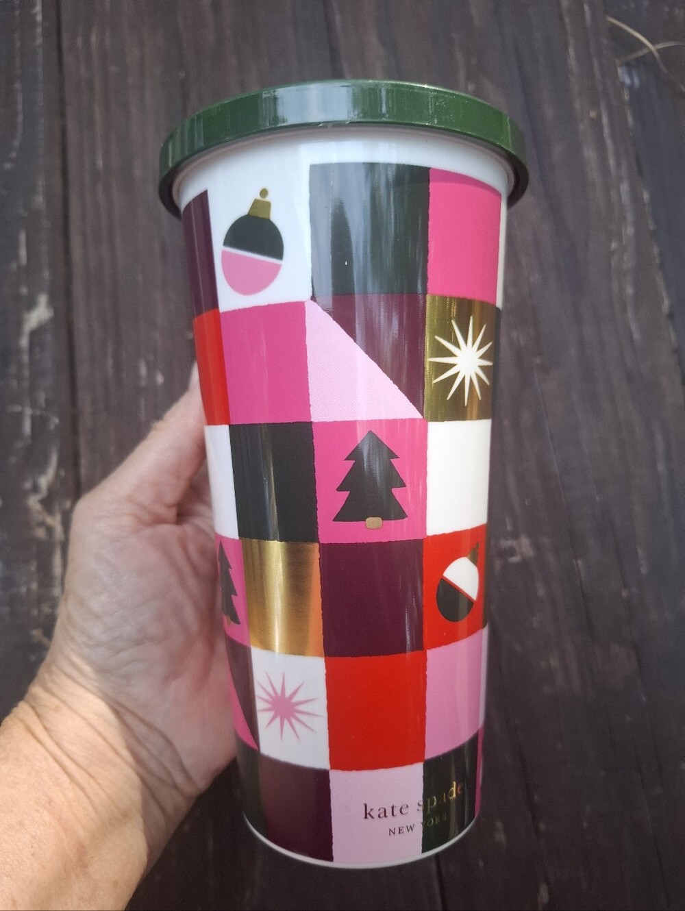 Kate Spade Christmas Tumbler Joy 7.5"